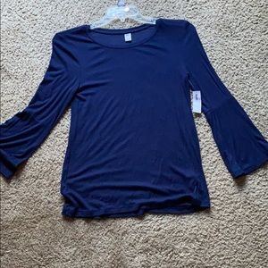 cute navy blue half sleeve shirt